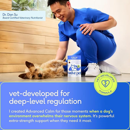 Native Pet Advanced Calming Chews for Dogs Large Breed - Anxiety Relief, Stress, Separation & Sleep Support with Melatonin for Dogs, Hydrolyzed Casein, Valerian Root & L-Tryptophan - 30 Days Supply