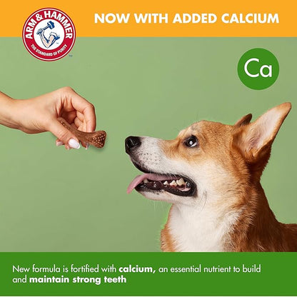 Arm & Hammer for Pets Nubbies Dental Treats - Baking Soda & Calcium Dog Dental Chews, Nubbed Texture Helps Scrub Plaque & Tartar While Chewing, Peanut Butter Flavor, 20 Count, 7 Ounce