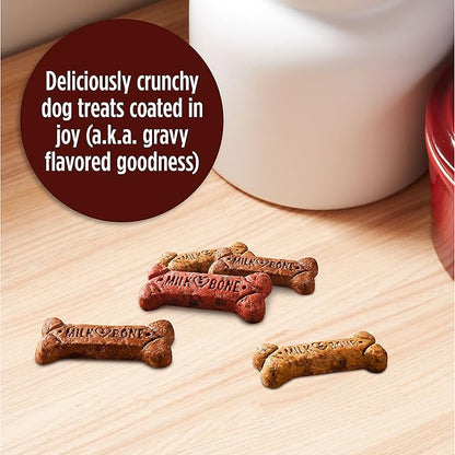 Milk-Bone Gravy Bones Dog Treats with 4 Savory Meat Flavors Coated in Gravy,7 Pound,(Pack of 2)