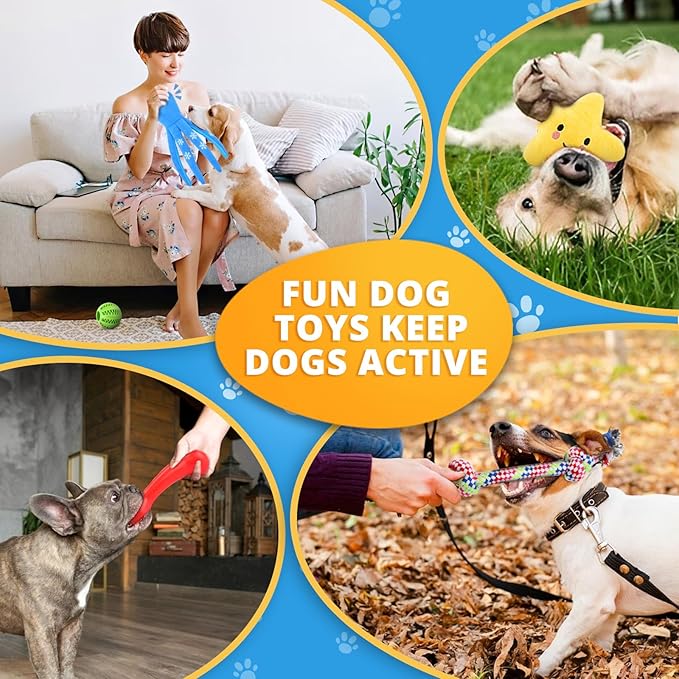 LOYEE Puppy Toys 8 Pack for Small Dogs, Luxury Dog Chew Toys with Squeaky Plush Toys, Rope Toys and Ball, Teething Toys for Puppy Supplies