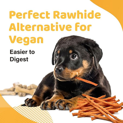 iPaw Sweet Potato Sticks, Single Ingredient Dog Treats for Vegetarian, All Natural Human Grade Puppy Chew, Rawhide Alternative, Hypoallergenic, Easy to Digest
