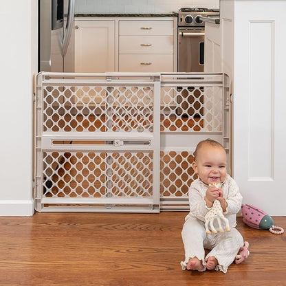 Toddleroo by North States - Supergate Ergo Baby Gate: Plastic Baby Gate for Stairs & Doorways - Adjustable Indoor Safety Gate - Made in USA - 26 to 42 Inches Wide - 26 Inches Tall - Sand
