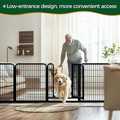 Yaheetech Dog Playpen Outdoor, 32 inch 6 Panels Dog Pen Indoor Heavy Duty Puppy Exercise Pen Metal Pet Fence for RV Camping/Yard/Garden