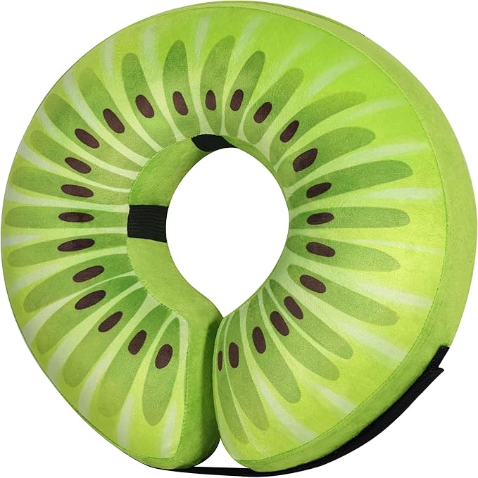 Recovery Donut Collar for Dogs & Cat,Inflatable Dog Cone Collar Alternative After Surgery,Soft Cone for Large Medium Small Dog,Adjustable Pet Neck Donut(Kiwi,L)