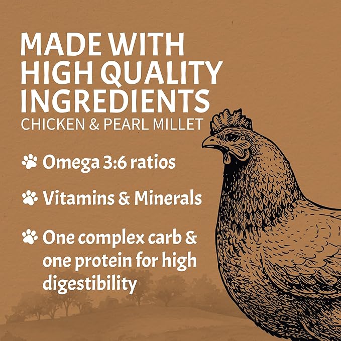 Canine Caviar - Free Spirit: Chicken & Pearl Millet Alkaline Dry Dog Food, Limited Ingredients, Gluten-Free, Based on Science & Research, Veterinary Alternative Diet (4.4 Pound Bag) (Pack of 2)