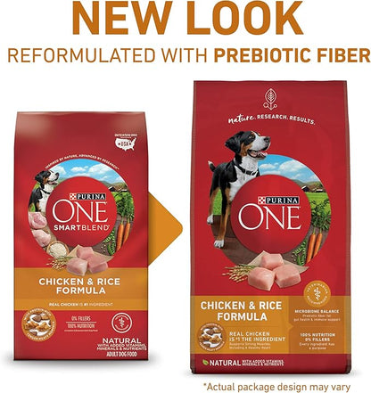 DentaLife Purina Bundle Pack Adult Dry Dog Food and Treats, ONE Chicken and Rice Formula ActivFresh