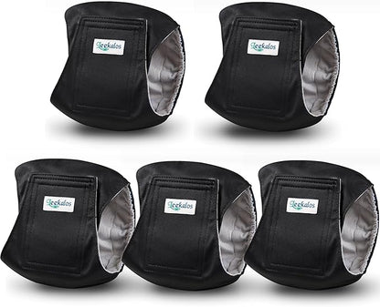 Leekalos Male Dog Diapers, Dog Belly Bands for Male Dogs Wraps Washable Doggie Diapers High Absorbing Dog Belly Bands（5 Pack）
