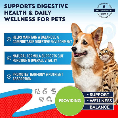 Natural Intestinal Defense for Dogs & Cats – Herbal Cleanse with Wormwood, Black Walnut – Promotes Healthy Gut & Flora Balance – Advanced Broad Spectrum Formula (2 Pack (60 ml + 60ml))