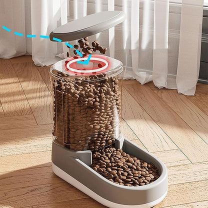 Transparent Pet Feeding Bowl Dog Feeder Small Dog Drinking Bowl Large Capacity Antislip Water Dispenser Pet Supply