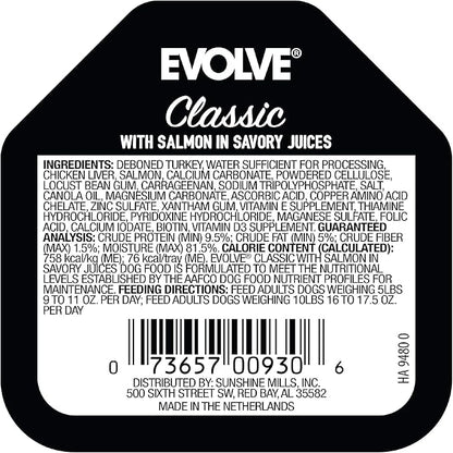 Evolve Classic Crafted Meals Salmon Recipe Dog Food (Pack of 15)