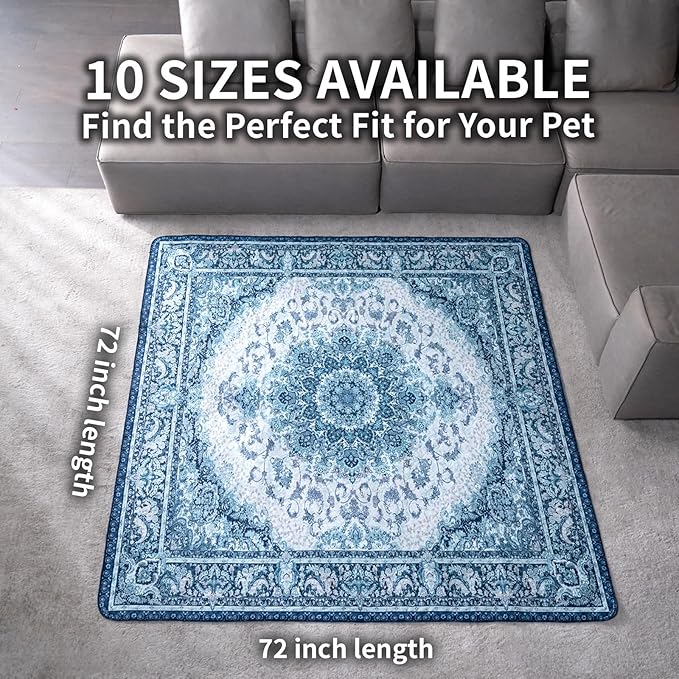 Washable Pee Pads for Dogs, Reusable Puppy Potty Training Pads, Ultra-Absorbent Thick Waterproof Leak-Proof Non-Slip Pads & Mat for Crate, Playpen, Floor, Whelping & Housebreaking , 1 Pack 72"x72"