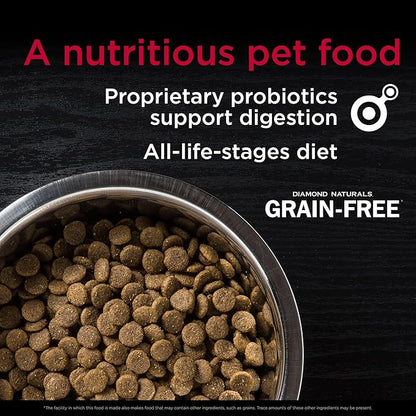 Diamond Naturals Grain Free Real Meat Recipe Premium Dry Dog Food With Real Pasture Raised Beef 5Lb