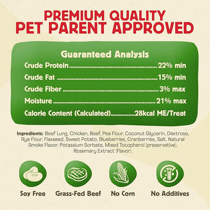 Chewmasters Beef Stix – Grass-Fed, Grain-Free, All-Natural High-Protein Dog Chews for Training & Rewards, Healthy Treats for All Breeds, Made in USA, 2lb Bag