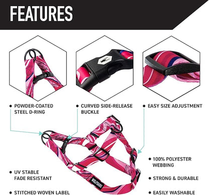 Wolfgang Heavy Duty Adjustable Dog Harness, Pull-Tested for Walking & Training, MarbleSwirl Print, X-Large