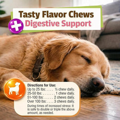 Pet Naturals Calming Chews for Medium and Large Dogs, Anxiety Relief with Gentle Ingredients for Thunder, Fireworks, Barking, Calming Dog Treats, Chicken Flavor, 30 Count
