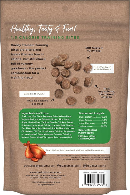 Buddy Biscuits Trainers Pouch of Training Bites Soft & Chewy Dog Treats Made with Chicken Flavor10 oz. (Pack of 2)