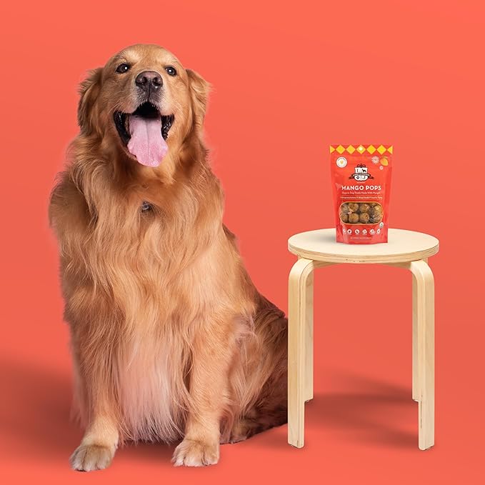 Lord Jameson: Mango Pops 6 oz - Dog Patisserie Treats, Organic Soft & Chewy No-Bake Bites, Fiber-Packed, Plant Based, Gluten & Preservative Free