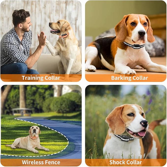 PaiPaitek Shock Collar Replacement Strap for Most of Training Collar, 3/4 Inch Dog Collar Replacement for Wireless Fence and Bark, Adjustable Waterproof TPU Collar Strap - 2 Pack for Training, Walking