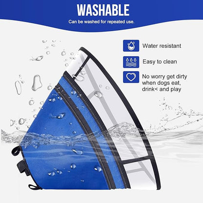 OneTigris Elizabethan Collar Soft Dog Cone for Dogs After Surgery, Breathable Pet Recovery Collar for Large Medium Small Dogs and Cats, Adjustable Dog Cone Collar (Blue, M)