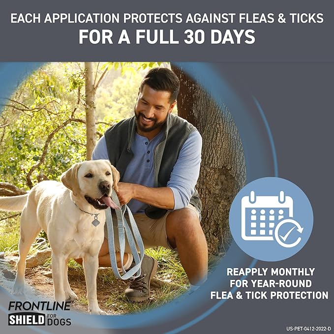 FRONTLINE Shield Flea & Tick Treatment for Small Dogs 11-20 lbs. Count of 6