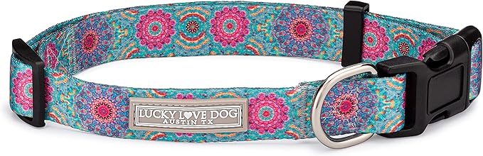 Lucky Love Dog - Adjustable Dog Collar with Easy Click Buckle for Large Ones, Durable, & Comfortable for Male & Female Dogs, Pet Collar for Puppies & Adult Dogs - Clara, Large