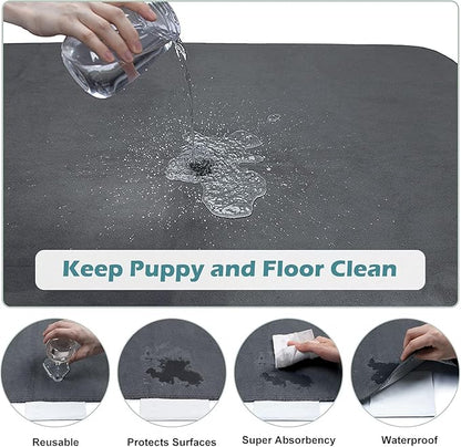 INVENHO Washable Pee Pads for Dogs 60"x48" Reusable Dog Pads Large Upgrade Non-Slip Dog Pee Pads Heavy Absorbency Puppy Pee Pads Quick Dry Whelping Pads/Waterproof Puppy Training Pad