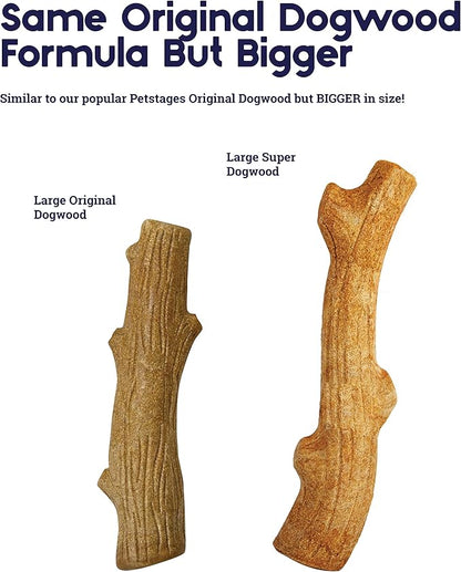Pupstages Super Dogwood Dog Chew Toy – Real-Wood Blend, Natural Wood Flavor & Texture, Moderate Chewers, XS, 6"