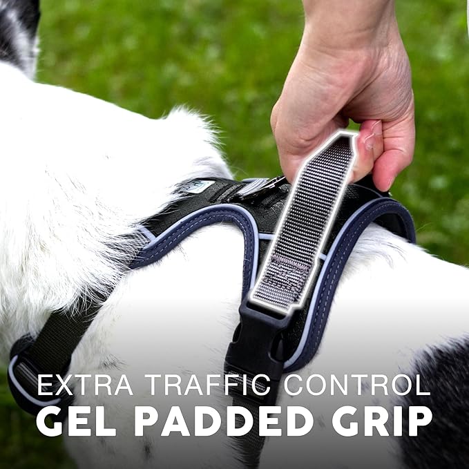 Embark Adventure XL Dog Harness No-Pull for Extra Large Dogs – Reflective, Military-Grade Nylon, Dual Leash Clips, Gel-Lined Handle, Soft & Padded