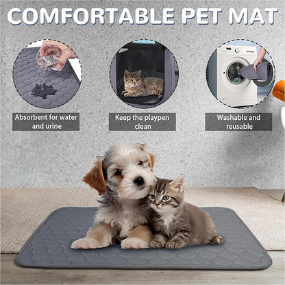 Large Dog Cat Playpen Crate with Waterproof Pad,Portable Collapsible Pet Dog Cat Kennel Cage Tent,Suitable for Indoor Outdoor Travel Camping,Water-Resistant Breathable Shade Cover (Green L)