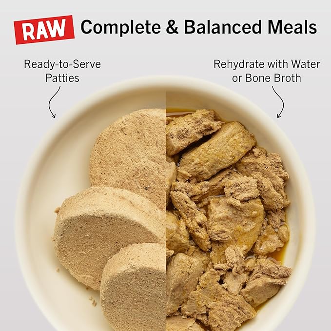 Stella & Chewy's Freeze-Dried Raw Dinner Patties - Purely Pork Recipe - High Protein Grain-Free Puppy & Dog Food - Perfect For Picky Eaters - 14 oz