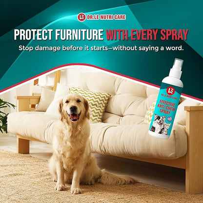 Dr.Le Nutri Care No Chew for Puppy, Dogs & Cats - Extended Formula - Made in USA - 237mL (8 fl Oz) - Multi-Surface Application – Safe, Bitter Deterrent – No Residue or Stains