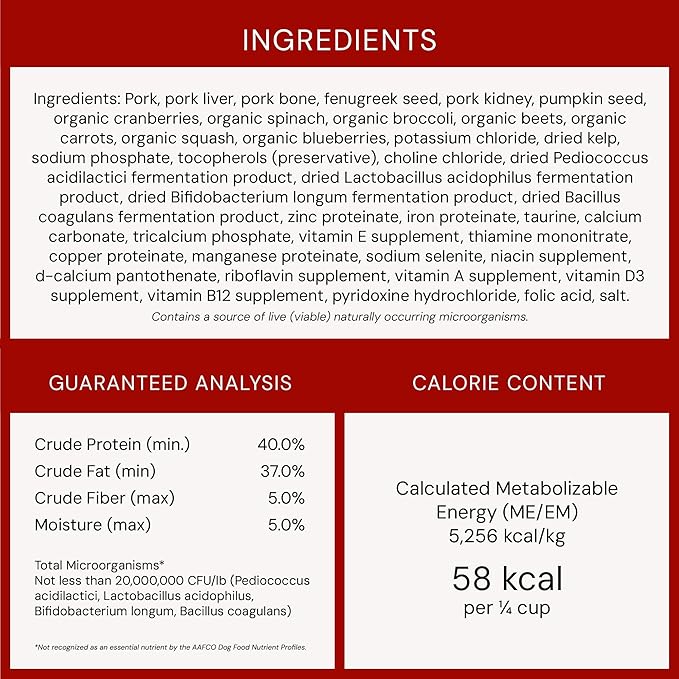 Stella & Chewy's Freeze-Dried Raw Pork Meal Mixers- Dog Food Topper and Mixer - Made with 95% Farm-Raised Pork, Organs & Bone - Perfect for Picky Eaters - Grain-Free - 18 oz