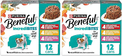 Beneful Purina Small Breed Wet Dog Food Variety Pack,IncrediBites - 3 oz. Cans,(Pack of 4)