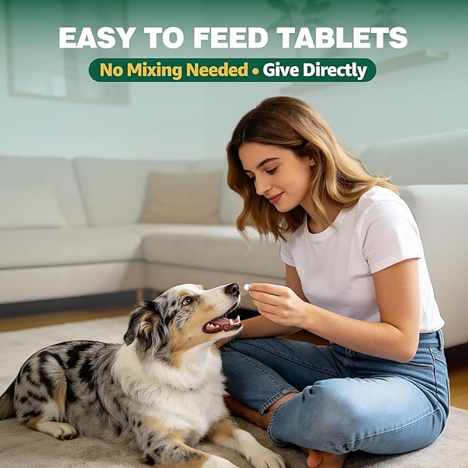 Dog Dewormer Pyrantel Pamoate, Chewable Tablets for Dogs & Puppies, Roundworms & Hookworms, Easy Dosing, 36 Tablets
