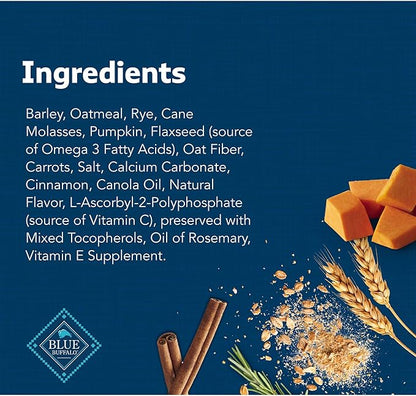 Blue Buffalo Health Bars Crunchy Dog Biscuits, Oven-Baked with Natural Ingredients, Pumpkin & Cinnamon, 16-oz Bag (Pack of 2)