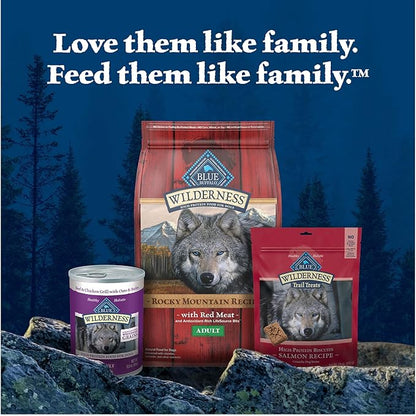 Blue Buffalo Wilderness High-Protein Rocky Mountain Recipe Dry Food for Adult Dogs, Red Meat & Grains, 13-lb. Bag