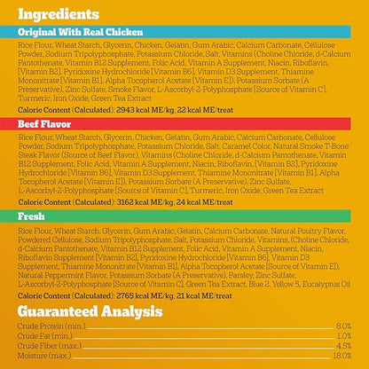 Pedigree Dentastix Dental Chews for Dogs, Small and Toy Breed Dog Treats, Original, Beef & Fresh Flavor, 2.36 lb. Variety Pack (157 Treats Total)