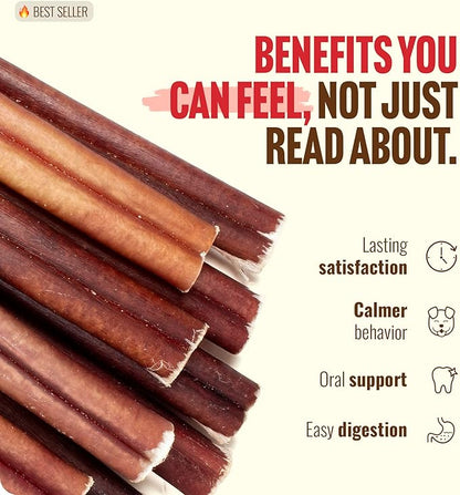 Natural Farm Odor Free Bully Sticks (7 Inch, 10 Pack), 100% Beef Pizzle Chews for Pups, Small and Medium Dogs - Fully Digestible & Best Natural Dental Treats to Keep Your Dog Busy & Happy