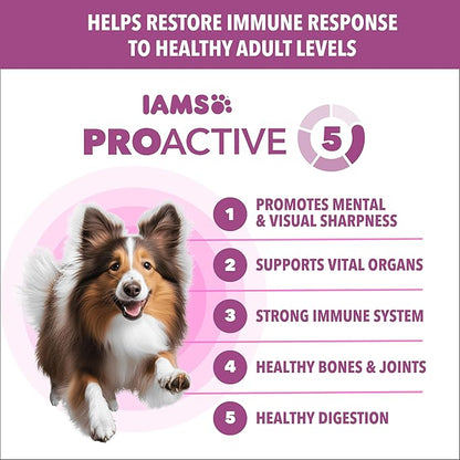 IAMS Proactive Health Healthy Aging Dry Dog Food Chicken & Whole Grain Recipe, 5 lb. Bag