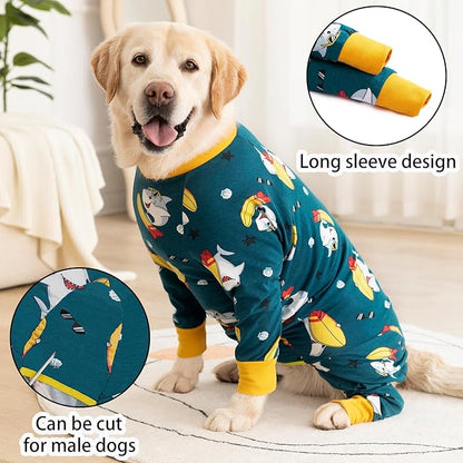 Dog Surgery Recovery Suit Onesies for Large Dogs Spayed Recovery Suit Cone Alternative After Surgery Abdominal Wounds Protector Dog Bodysuit for Medium Large Dogs Pajamas