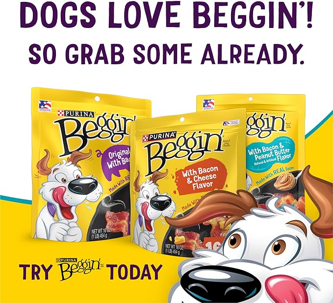 Purina Beggin’ Flavor Stix With Bacon & Peanut Butter Flavor - 25 oz. Pouch
