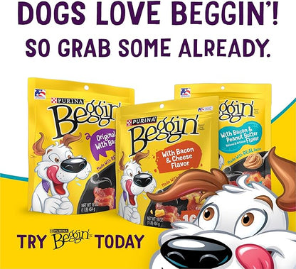 Purina Beggin'’ Flavor Stix with Bacon & Peanut Butter Flavor - 25 oz. Pouch (Pack of 2)