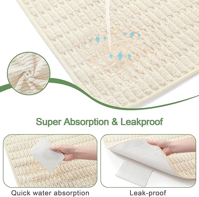 Washable Pee Pads for Dogs, Reusable Puppy Pads Dog Pads, Non-Slip Dog Pee Pads, Leakproof Pet Pee Pads Wee Wee Pads for Dogs. (Cream White, 60"x60"(Pack of 1))