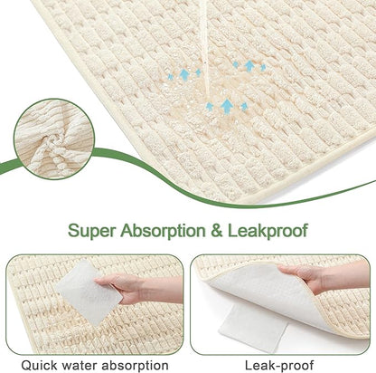 Washable Pee Pads for Dogs, Reusable Puppy Pads Dog Pads, Non-Slip Dog Pee Pads, Leakproof Pet Pee Pads Wee Wee Pads for Dogs. (Cream White, 60"x60"(Pack of 1))