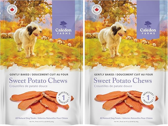 Caledon Farms Sweet Potato Chews for Dogs 9.3 OZ (Pack of 2)