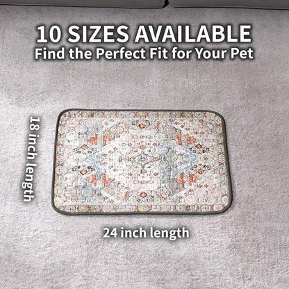 Washable Pee Pads for Dogs, Reusable Puppy Potty Training Pads, Ultra-Absorbent Thick Waterproof Leak-Proof Non-Slip Pads & Mat for Crate, Playpen, Floor, Whelping & Housebreaking , 2 Pack 18"x24"