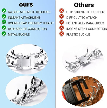 Prong Collar for Dogs, Adjustable Dog Training Collar with Quick Release Buckle for Small Medium Large Dogs (S/Neck Girth 11.2"-14.5")