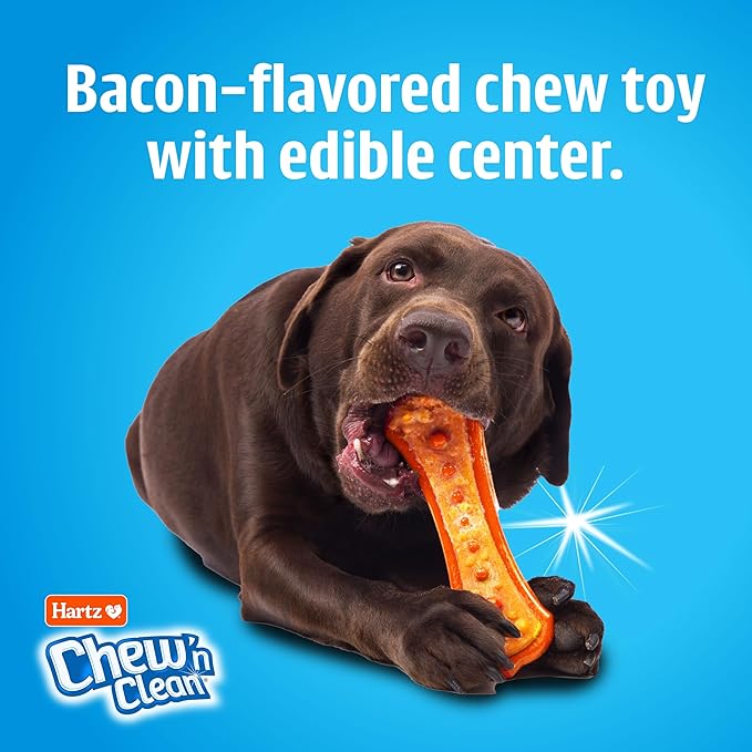 Hartz Chew 'n Clean Dental Duo Dog Treat & Chew Toy, Color Varies, Large, 3 Pack