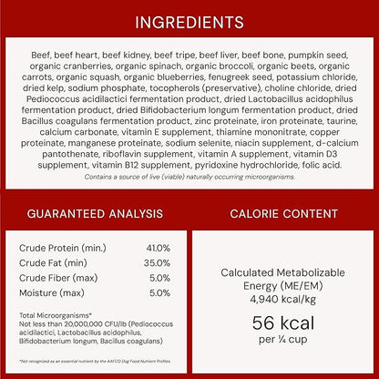 Stella & Chewy's Freeze-Dried Raw Beef Meal Mixers- Dog Food Topper and Mixer - Made with 95% Grass-Fed Beef, Organs & Bone - Perfect for Picky Eaters - Grain-Free - 3.5 oz