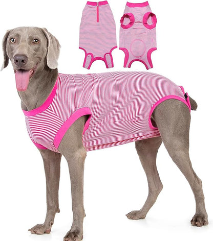 Recovery Suit for Dogs,Dog Cone Alternative Zipper Surgery Suit Female Spay,Soft Dog Surgery Suit for Anti Licking,Breathable Surgical Suit for Dogs Female Spay